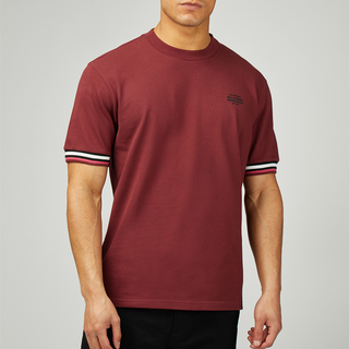 Ben Sherman Pique Tee - Wine