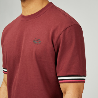 Ben Sherman Pique Tee - Wine