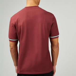 Ben Sherman Pique Tee - Wine