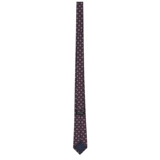 Skopes Red-Purple Geo Silk Tie and Pocket Square