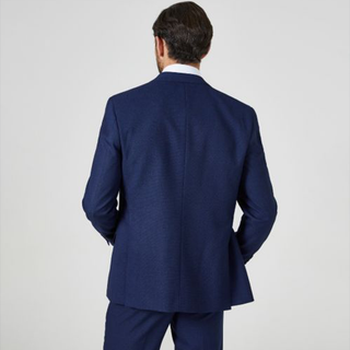 Skopes Harcourt Tailored Suit Navy Blue Tweed Effect