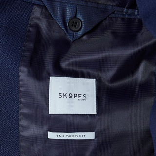 Skopes Harcourt Tailored Suit Navy Blue Tweed Effect