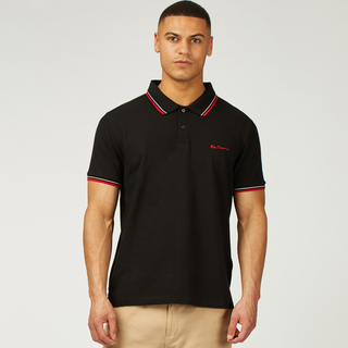 Ben Sherman Signature Pique Polo -  Black