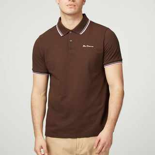 Ben Sherman Signature Pique Polo - Dark Brown