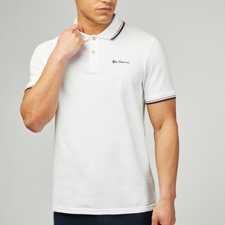 Ben Sherman Signature Pique Polo -  White