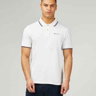 Ben Sherman Signature Pique Polo -  White