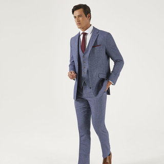 SKOPES JUDE SUIT TAILORED JACKET BLUE TWEED HERRINGBONE