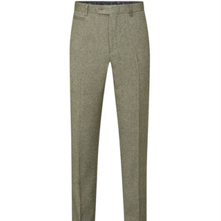 SKOPES JUDE SUIT TAILORED TROUSER SAGE GREEN TWEED HERRINGBONE