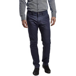 MISH MASH TAPERED FIT MID STRETCH CASUAL COTTON BROMLEY COBALT BLUE CHINO TROUSER