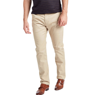 MISH MASH TAPERED FIT MID STRETCH CASUAL COTTON BROMLEY STONE CHINO TROUSER