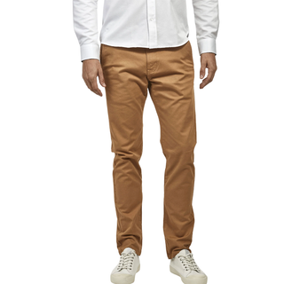 MISH MASH TAPERED FIT MID STRETCH CASUAL COTTON BROMLEY TOBACCO CHINO TROUSER