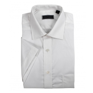 Peter England Mens Plain White Short Sleeve Shirt