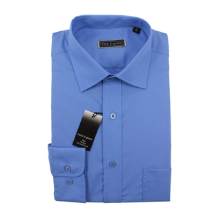 Peter England Mens Plain Blue Shirt