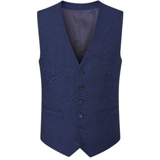 Skopes Harcourt SB Waistcoat Navy Blue Tweed Effect