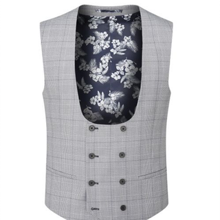 Skopes Anello Suit DB Waistcoat Grey Check