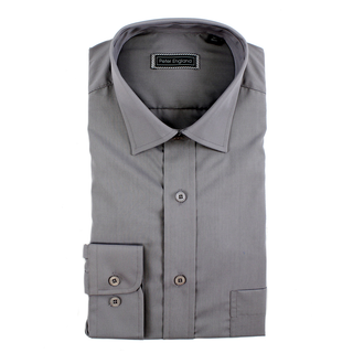 Peter England Mens Plain Grey Shirt