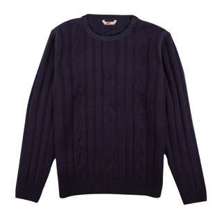 Mish Mash Regular Fit Dable Navy Crew Neck Long Sleeve Knit